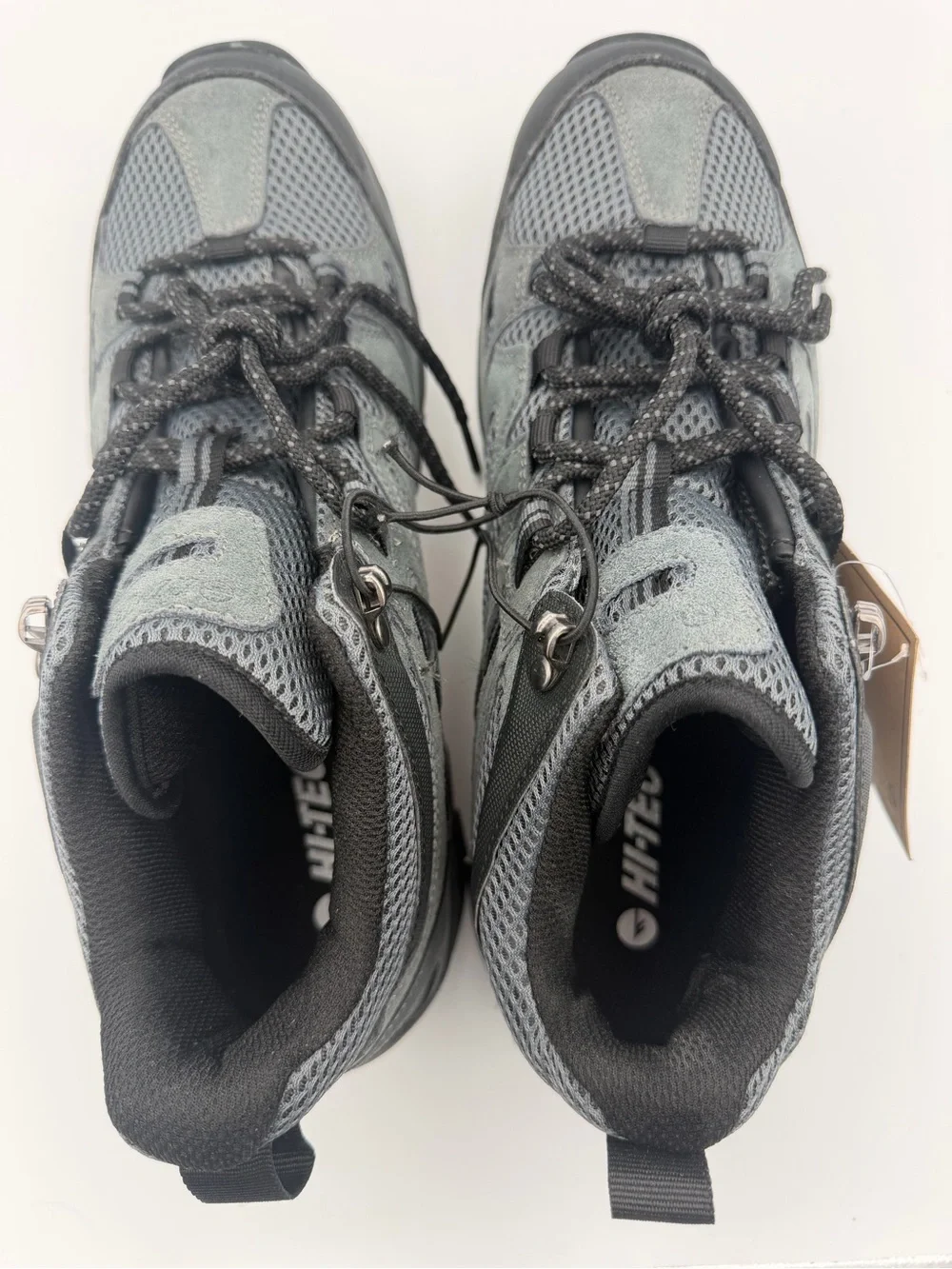 Hi-Tec Mens Ravus Mid Hiking Boots Size 10M, 10.5M, 11M & 13M Grey Black